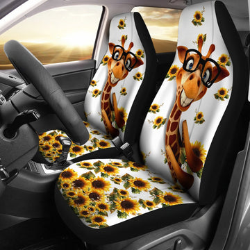 Giraffe Sunflower Car Seat Covers