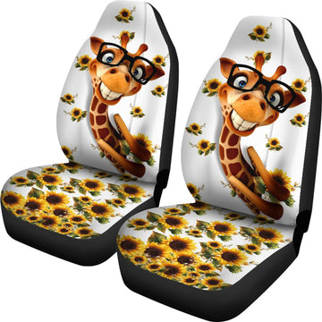 Giraffe Sunflower Car Seat Covers