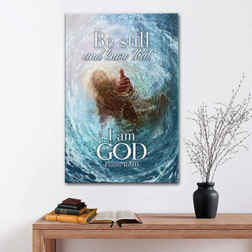 Be Still And Know That Iam God - Matte Canvas, Gift for you, gift for her, gift for him, christian gift, unique religious gift