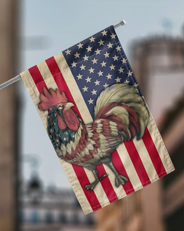 Chicken 4 American Patriot Flag Independece  - House Flag