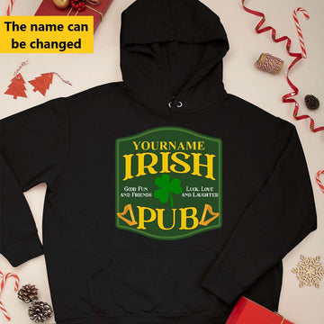 Patrick's Day Luck Love And Laughter Personalized Hoodie