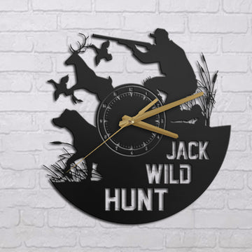 Hunt Wild Customized Name Acrylic Wall Clock