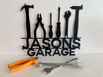 Mechanic garage - Personalized Cut Metal Sign