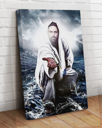 Jesus Give Me Hand Jesus Reaching Hand - Matte Canvas