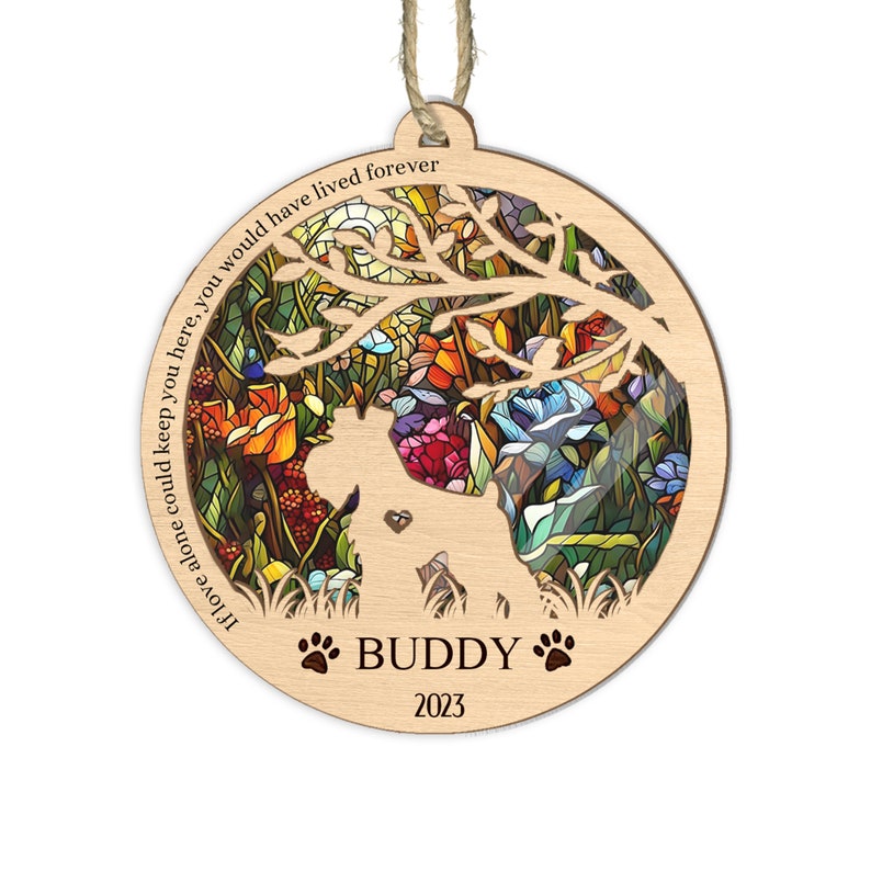 Personalized Basset Hound Suncatcher Ornament Pet Memorial Suncatcher Custom Pet Name And Date Suncatcher Pet Memorial Gift