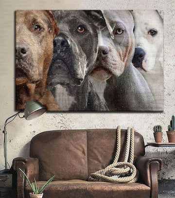 Pitbull You are my life partners- Matte Canvas