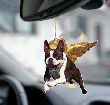 Boston terrier flying angel boston terrier lovers  ornament