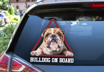 Bulldog on board bulldog lover  decal