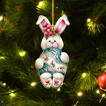 Bunny easter bunny lovers ornament