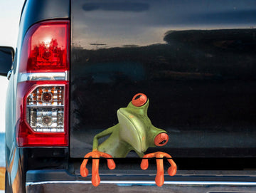 Frog funny car  frog lovers decal