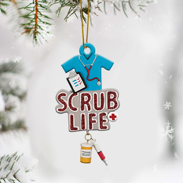 Nurse scrub life two sides ornament