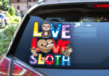 Sloth live love sloth lovers decal