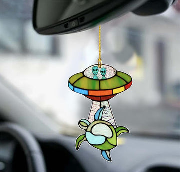 Turtle alien turtle lovers ornament