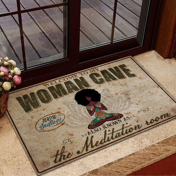 Yoga Life welcome to my woman cave Doormat