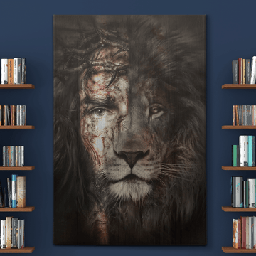 Stream Jesus and lion the perfect combination - Matte Canvas