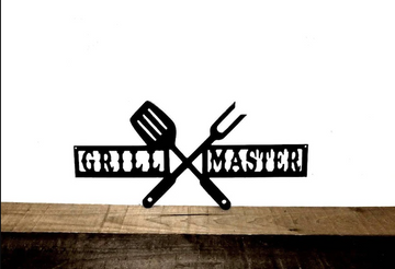 Grill Master Bbq Decor Barbecue - Cut Metal Sign