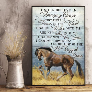 Horse i still believe in amazing grace  - Matte Canvas