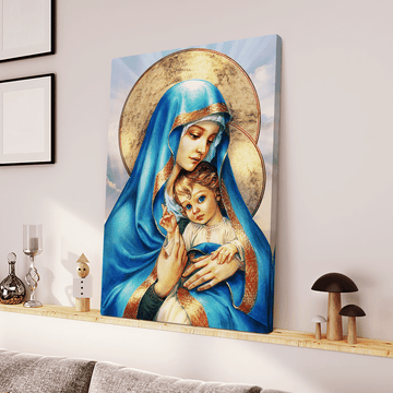 Jesus and Virgin Mary - Matte Canvas