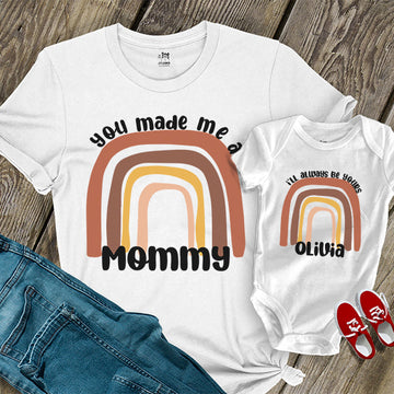 Family You Made Me A Mommy Personalized Matching Shirts, gift for Mother's day