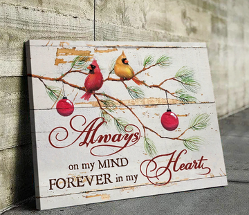 Cardinals Forever In My Heart Memorial - Matte Canvas