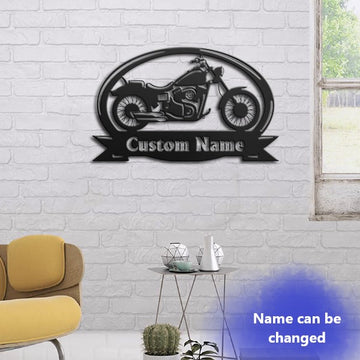 Motobike Lovers Customized Name Metal Wall Art
