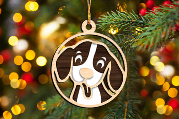 A Stunning Beagle On Christmas - One Sided Ornament