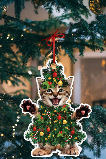 Cat Christmas tree cosplay Shape Ornament