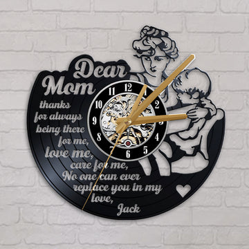 Family Dear Mom Thanks For Always Being There Personalized Acrylic Clock