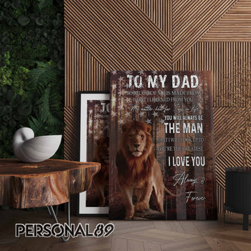 Dad Lion No Matter How Far I Go In Life- Matte Canvas