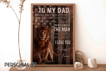 Dad Lion No Matter How Far I Go In Life- Matte Canvas