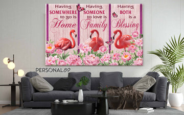 Flamingo Having Some Where To Go Is Home - Matte Canvas