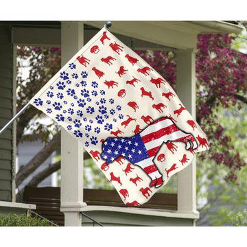 ROTTWEILER American Flag Paw Print  - House Flag
