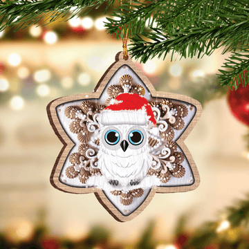 Owl Custom Shaped Ornament, Gift for Owl Lovers, hallmark christmas ornaments