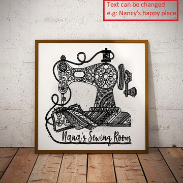 Sewing Lovers Nana's She Shed Personalized Poster