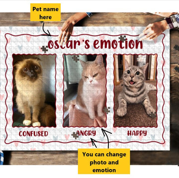 Pet Emotion - Personalized Puzzle, Gift for Pet lovers, dog lovers, cat lovers