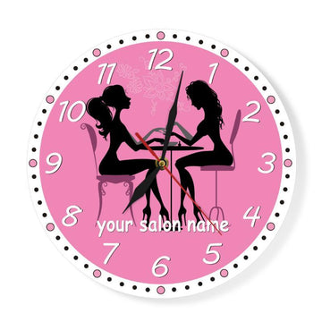 Nails Salon Personalized Acrylic Wall Clock Ver 3