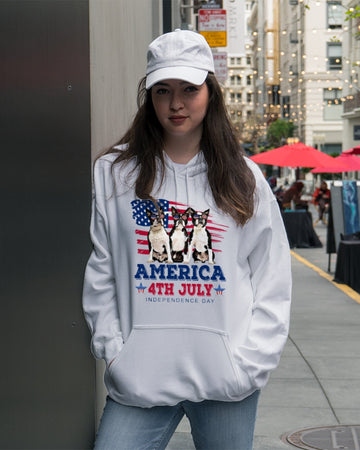 Boston Terrier Independence Day Hooded Sweatshirt