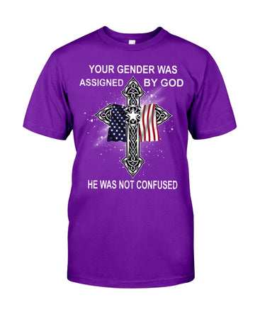 Your Gen-der Was Assigned By God He Was Not Con-fused - Standard T-shirt