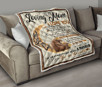 Bear to my loving Mom i love you to the moon and back - Blanket 30x40 50x60 60x80