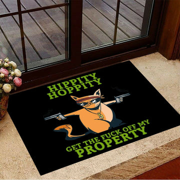 Gangster Cat Funny Hippity Hoppity Doormat