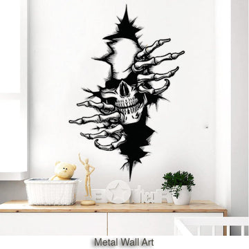 Skull Lovers Metal Wall Art - Metal Sign