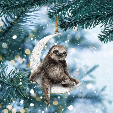 Sloth Custom Shaped Ornament, Gift for Sloth Lovers, hallmark christmas ornaments