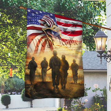 Veterans We The People Eagle American Flag - House Flag