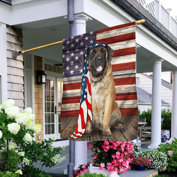 English Mastiff Flag Independence Day American Flag - House Flag