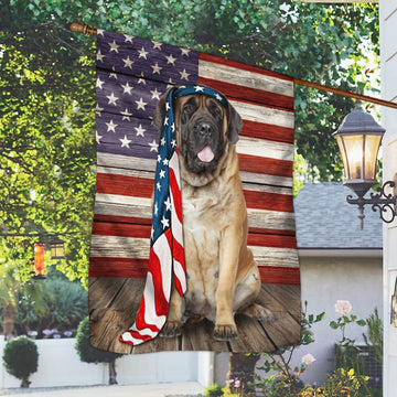 English Mastiff Flag Independence Day American Flag - House Flag