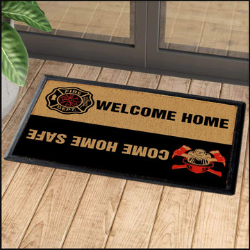 Firefighter Welcome  Home Doormat
