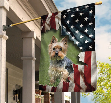 YORKSHIRE TERRIER Dog American Patriot Flag Independence Day - House Flag