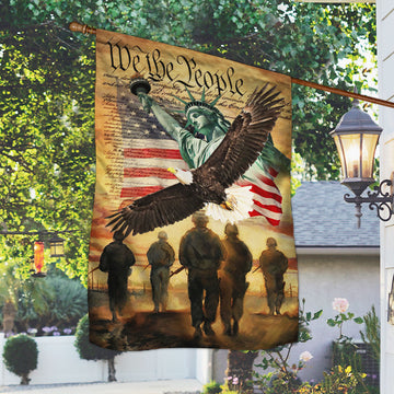 We The People Memorial American Eagle Veteran Flag - House Flag
