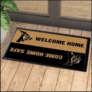 Lineman Welcome  Home Doormat